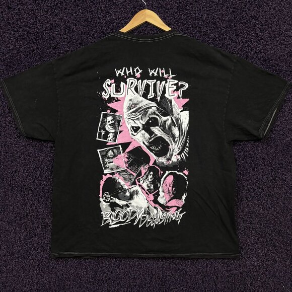 Bloody Disgusting x Terrifier Horror Movie Collage Tshirt size XL - Picture 1 of 5